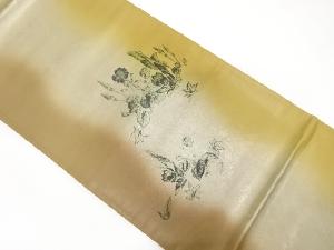 草花模様　袋帯